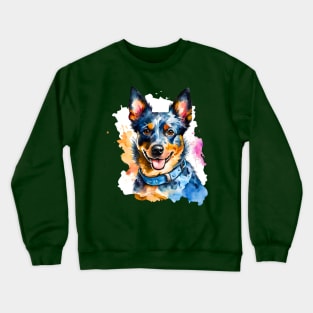 Blue Heeler Watercolor Crewneck Sweatshirt